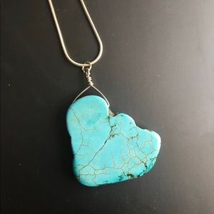Handmade turquoise stone necklace